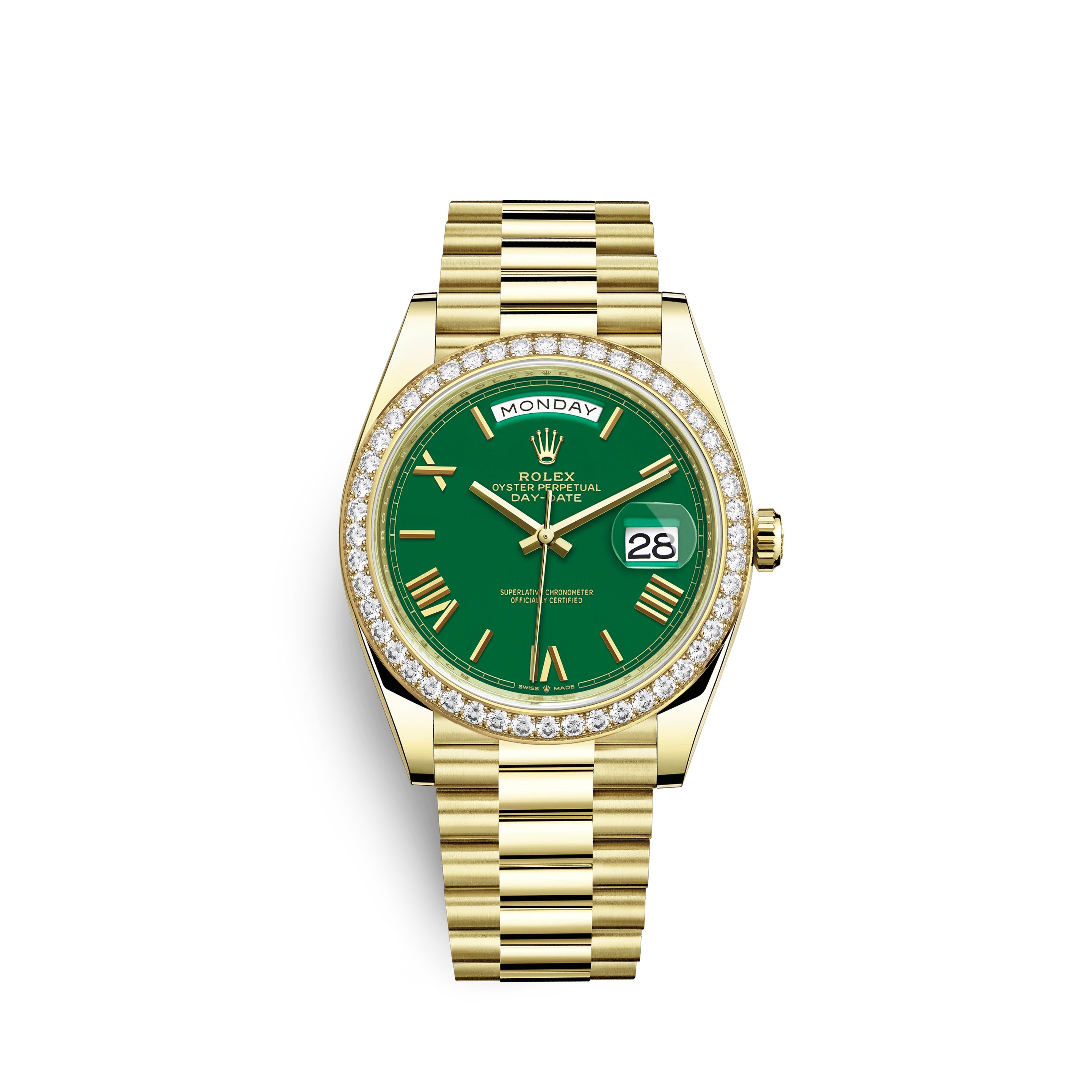 Rolex Day-Date, 40mm, 18k Yellow Gold and Diamonds, Ref# 228348rbr-004 ...
