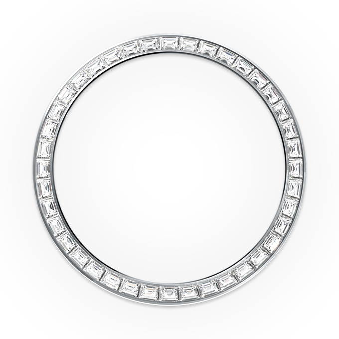 Rolex Day-Date 40, Platinum with Diamond-set, 40mm, Ref# 228396tbr-0039, Bezel
