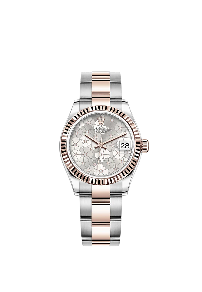 Rolex Datejust 31mm, Oystersteel and 18k Everose Gold and Diamonds, Ref# 278271-0031