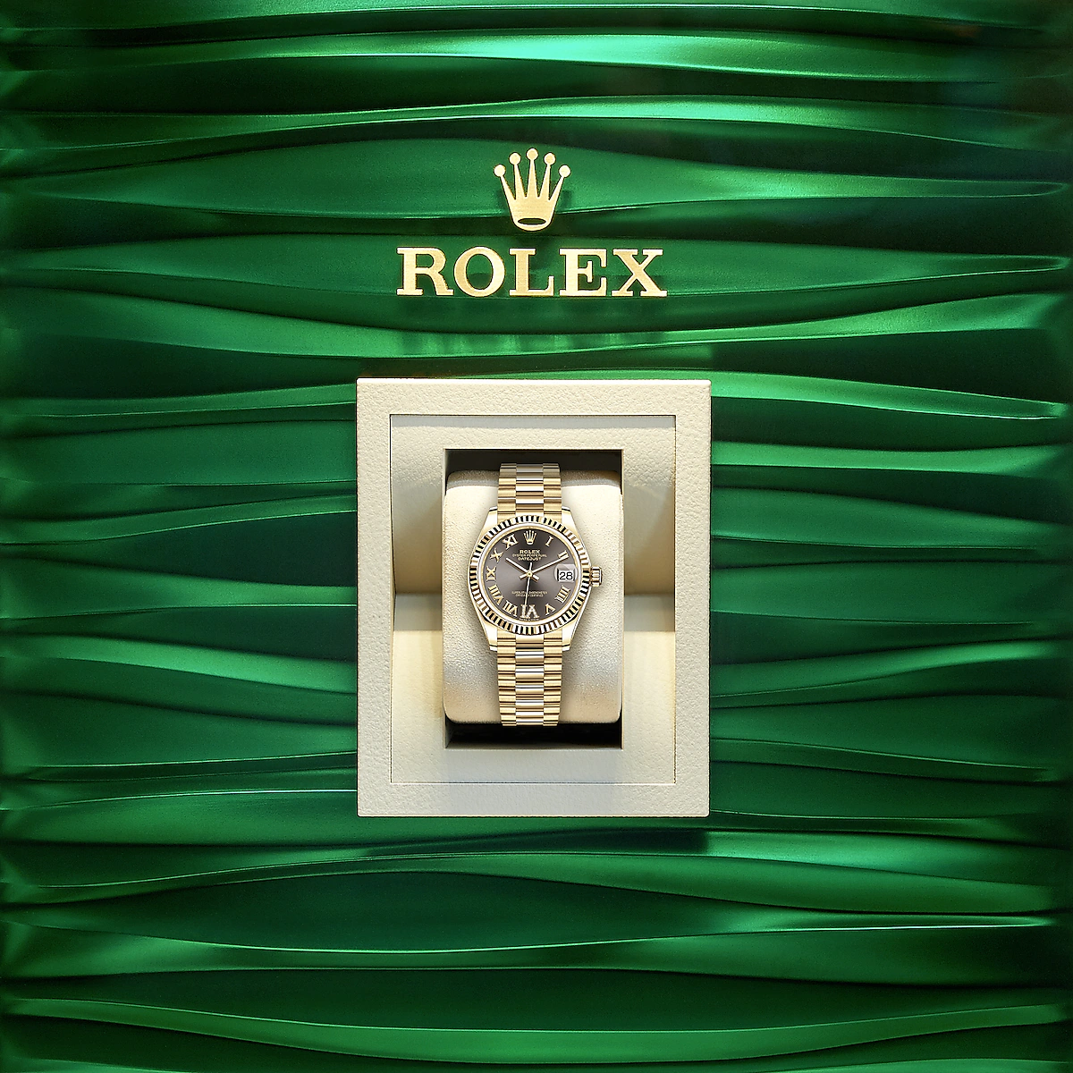 Rolex Datejust 31, 18k Yellow Gold, Ref# 278278-0032, Watch in box