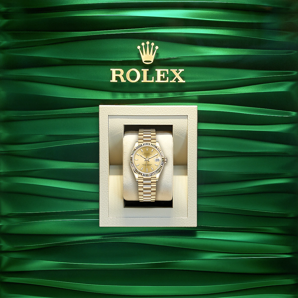 Rolex Datejust 31, 18k Yellow Gold, Ref# 278278-0040, Watch in box