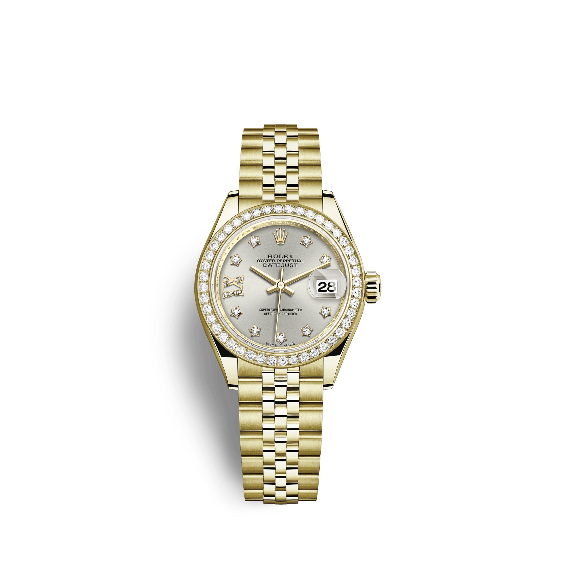 Rolex Lady-Datejust 28, 18kt Yellow Gold and diamonds, Ref# 279138RBR-0002