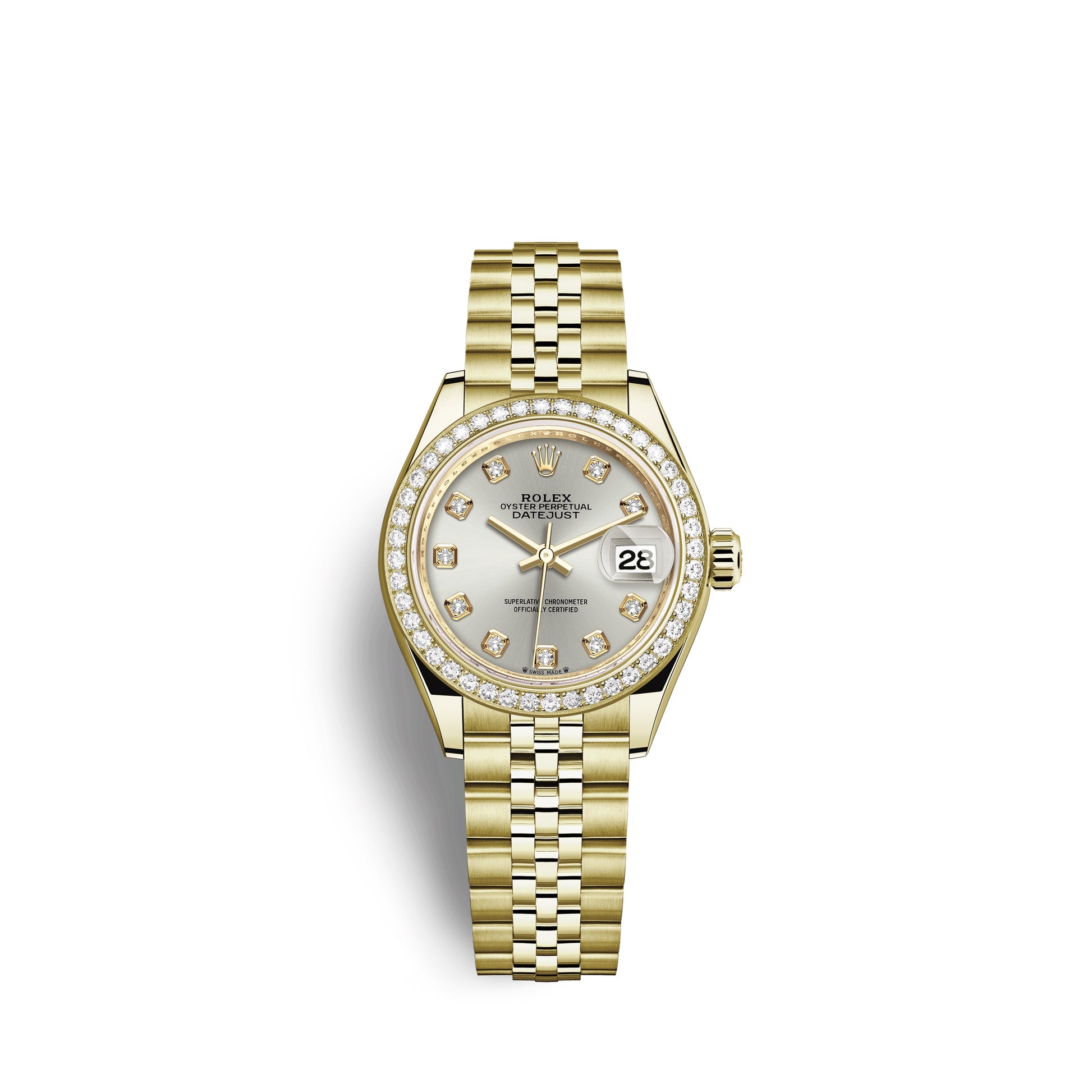 Rolex Lady-Datejust 28, 18kt Yellow Gold and diamonds, Ref# 279138RBR-0020