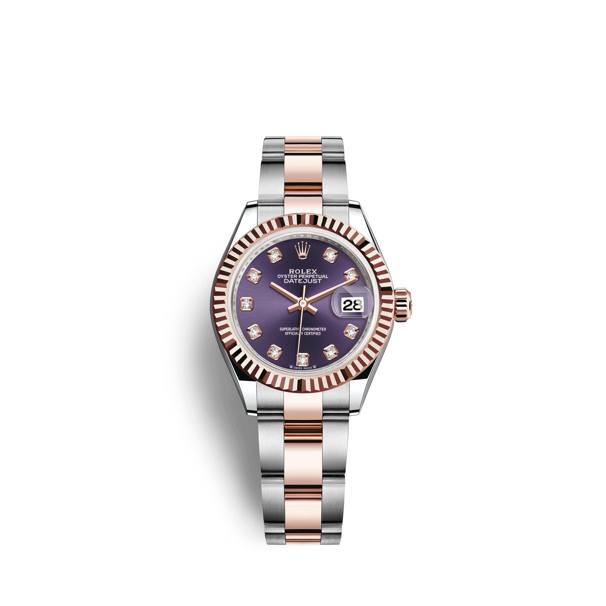 Rolex Lady-Datejust 28, Oystersteel and 18k Everose Gold, Ref# 279171-0016