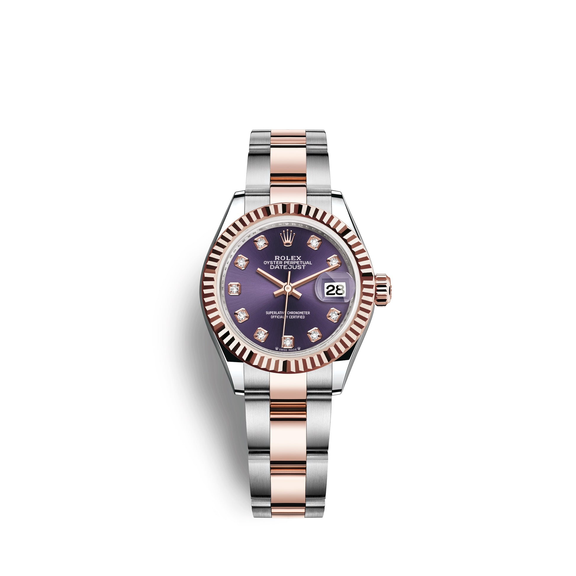Rolex Lady-Datejust 28, Oystersteel and 18k Everose Gold, Ref