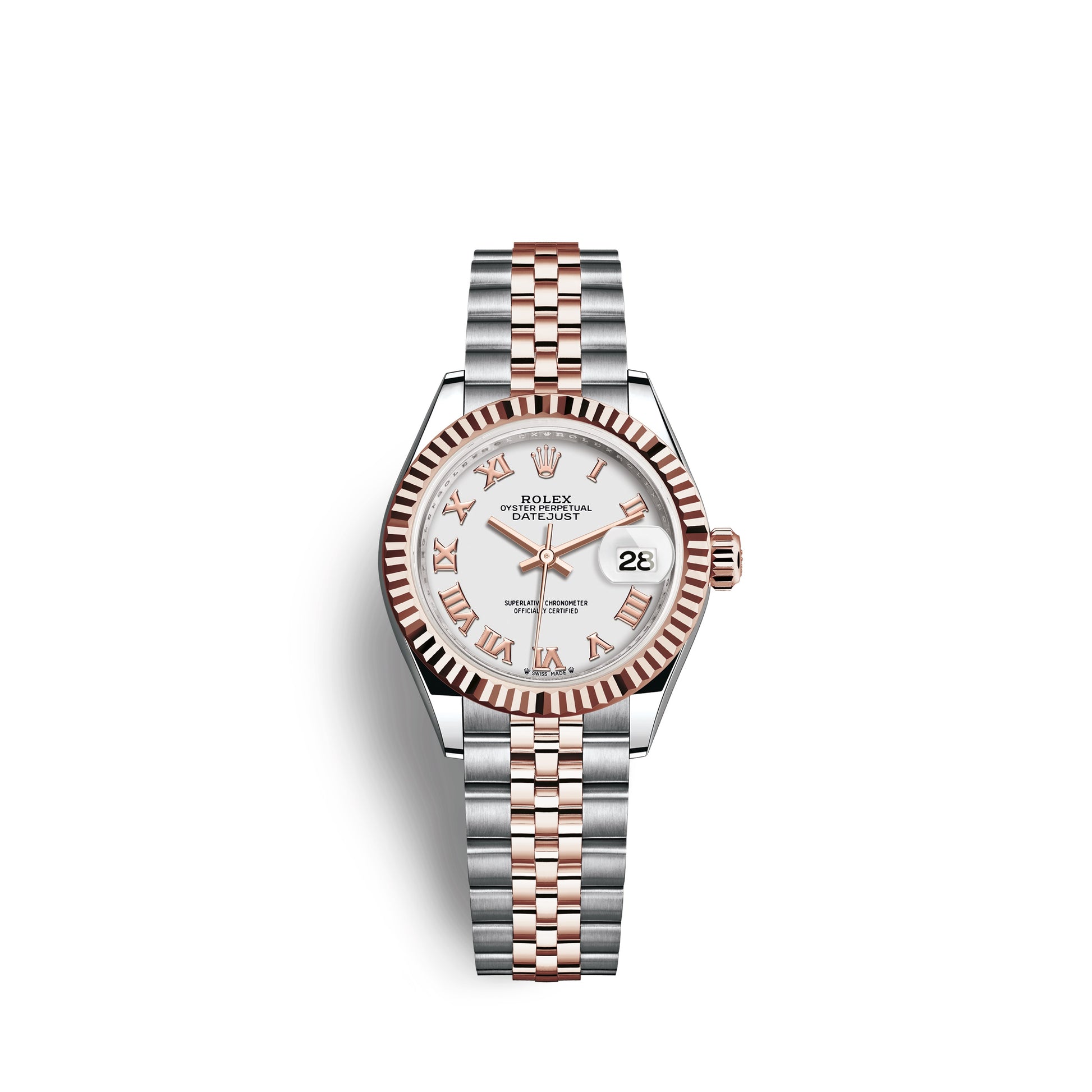 Rolex lady datejust 28 hotsell oystersteel and everose gold
