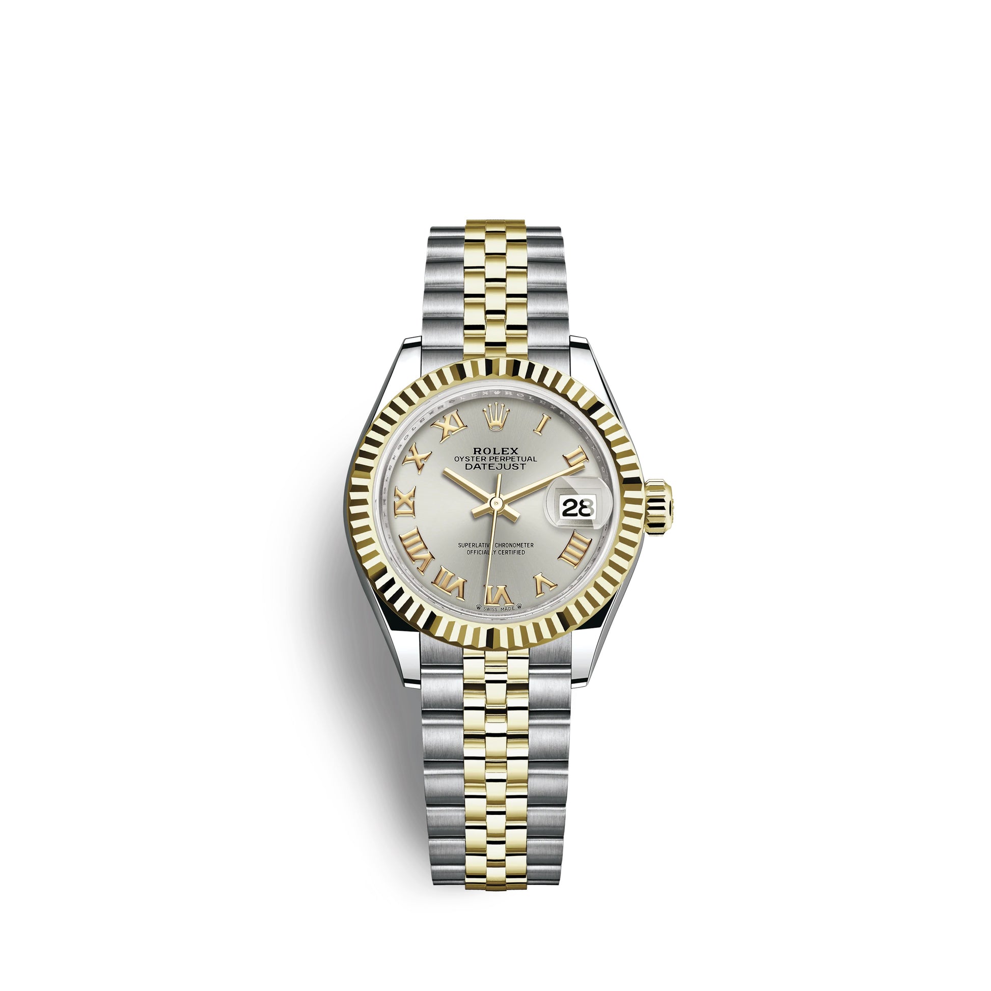 Rolex Lady-Datejust Black Dial Steel & Gold