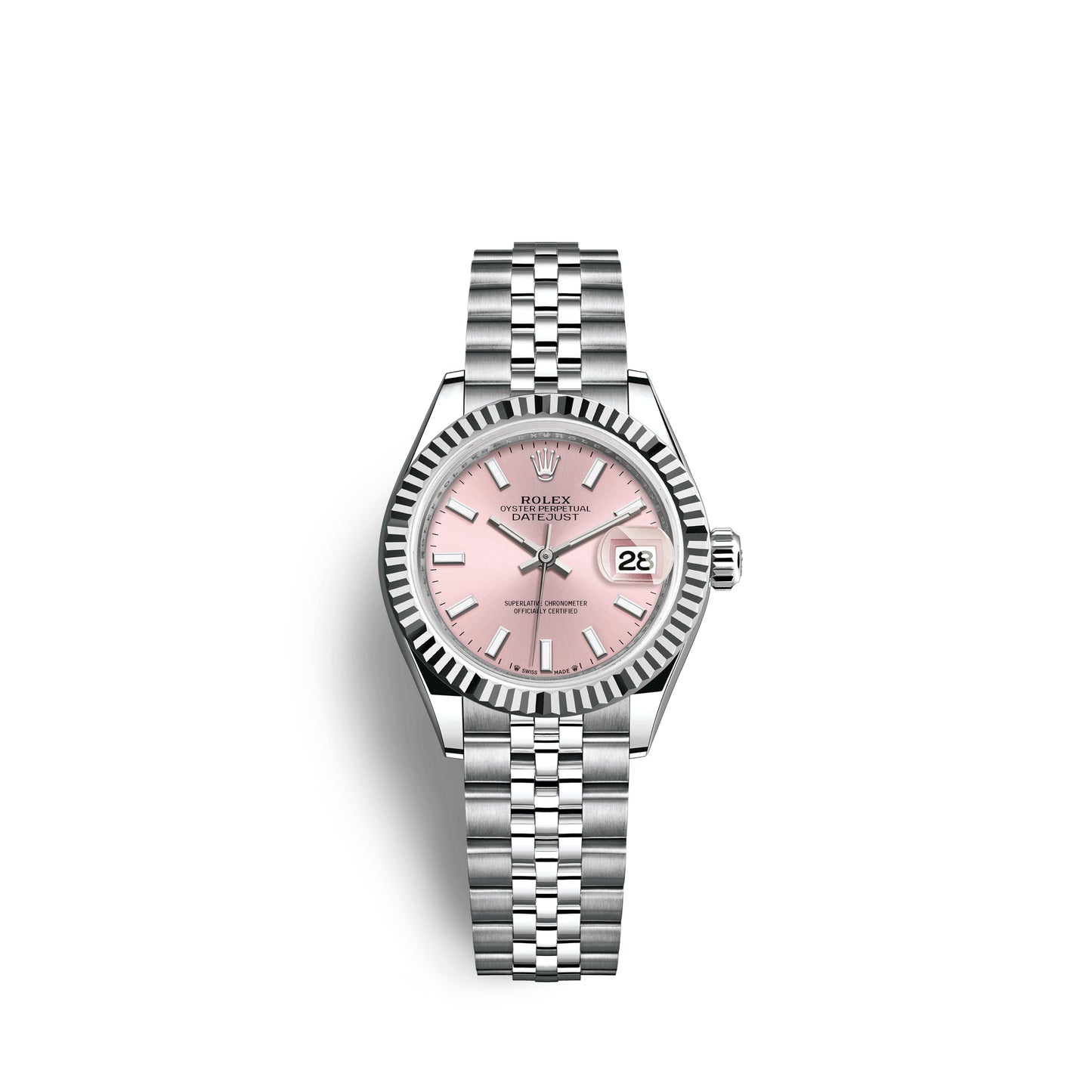 Rolex Lady-Datejust 28, Oystersteel and 18k White Gold, Ref# 279174-0001