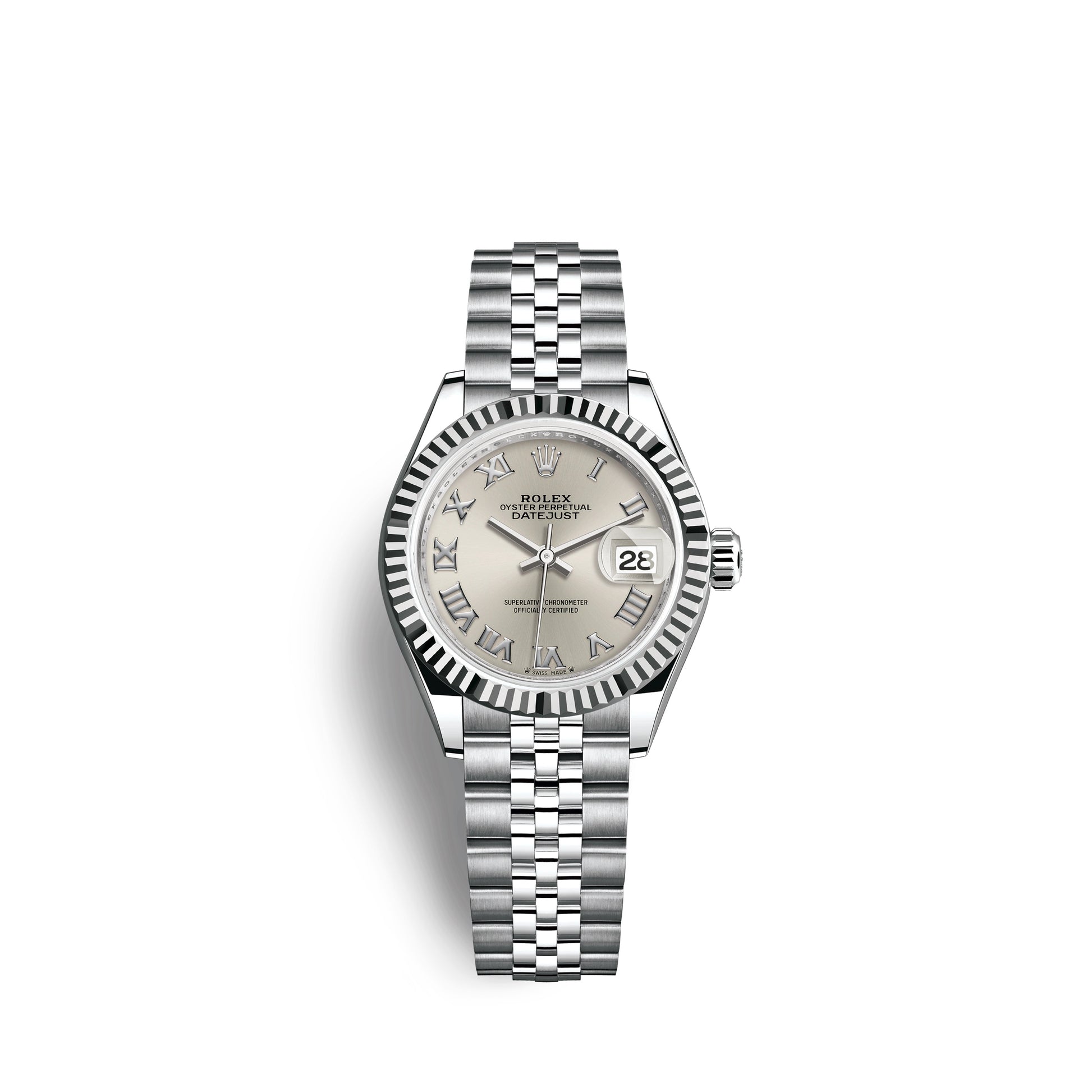Rolex Lady-Datejust 28, Oystersteel and 18k White Gold, Ref# 279174-0007