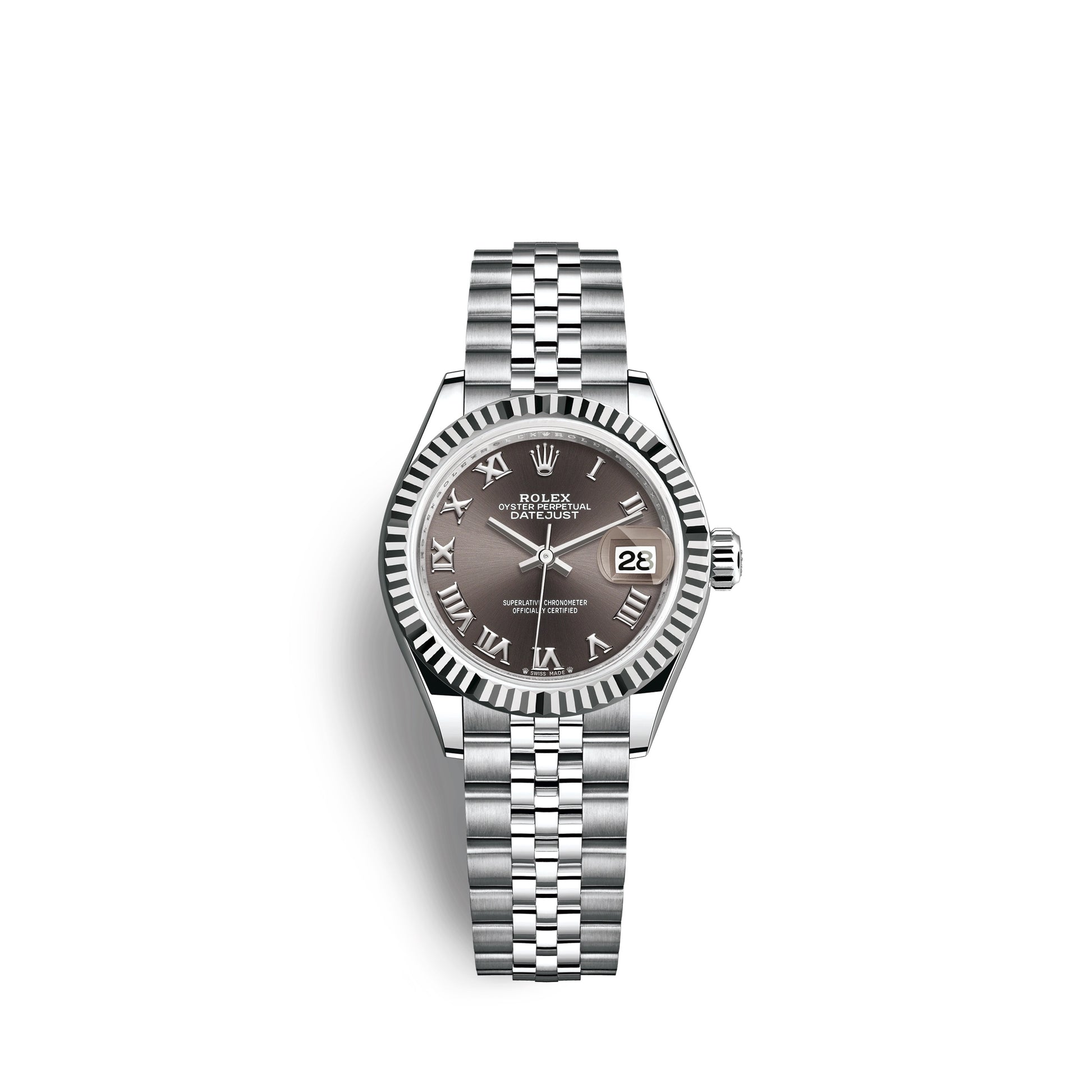 Rolex Lady-Datejust Black Dial Steel & Gold