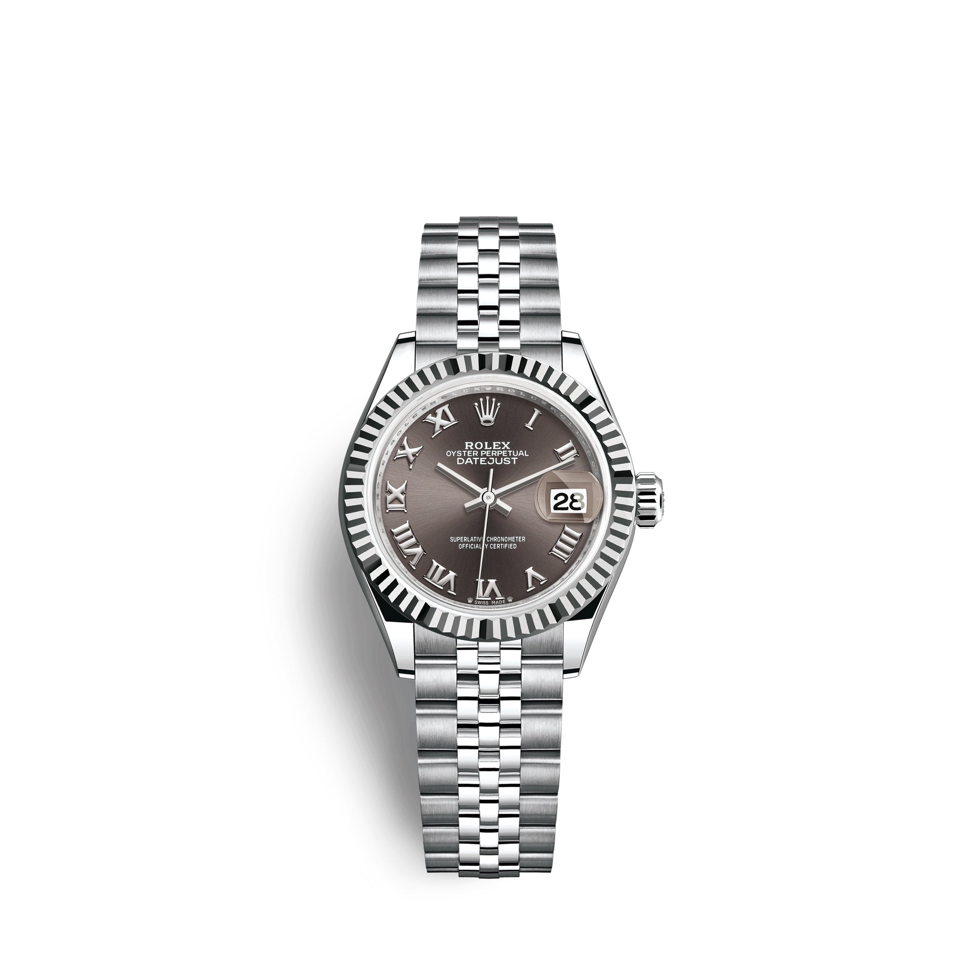 Rolex Lady-Datejust 28, Oystersteel and 18k White Gold, Ref# 279174-0013