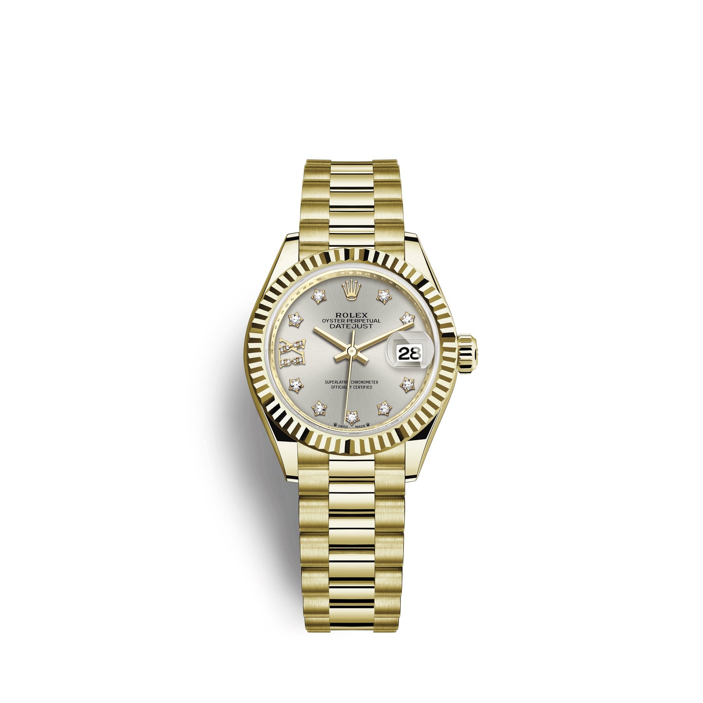 Rolex Lady-Datejust 28, 18k Yellow Gold, Ref# 279178-0002