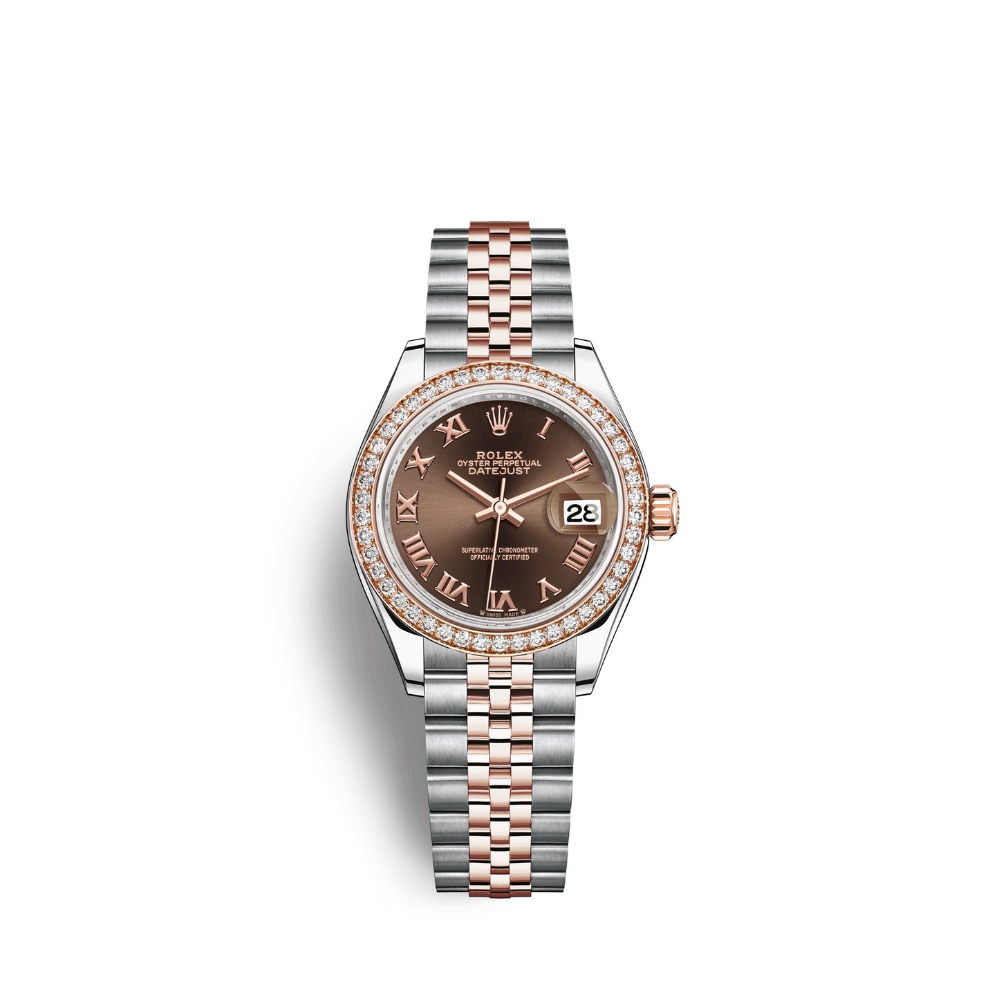 Rolex Lady-Datejust 28, Oystersteel and 18k Everose Gold, Ref# 279381RBR-0009