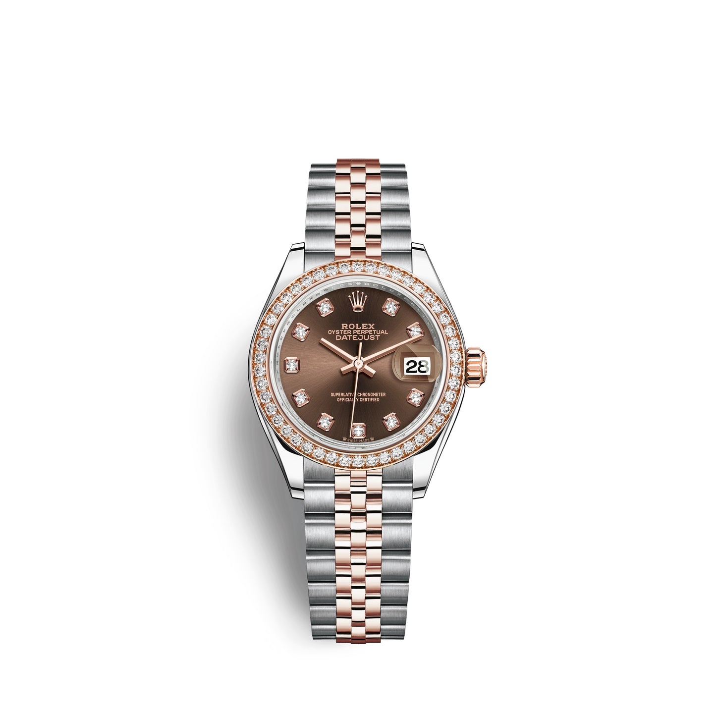 Rolex Lady-Datejust 28, Oystersteel and 18k Everose Gold, Ref# 279381RBR-0011