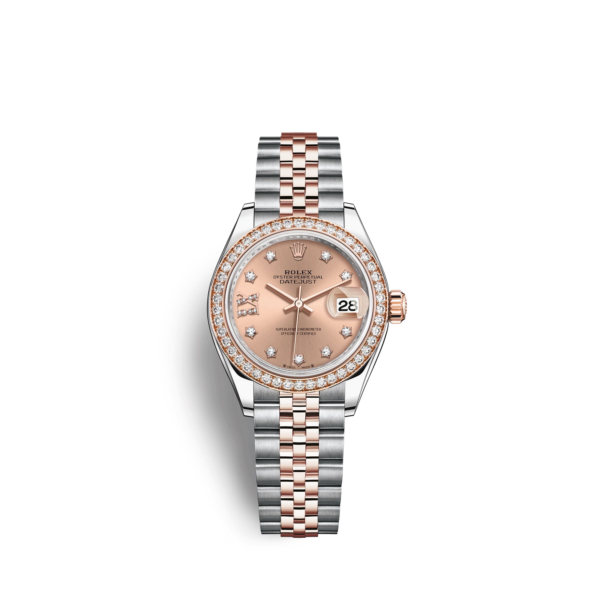 Rolex Lady-Datejust 28, Oystersteel and 18k Everose Gold, Ref# 279381RBR-0027