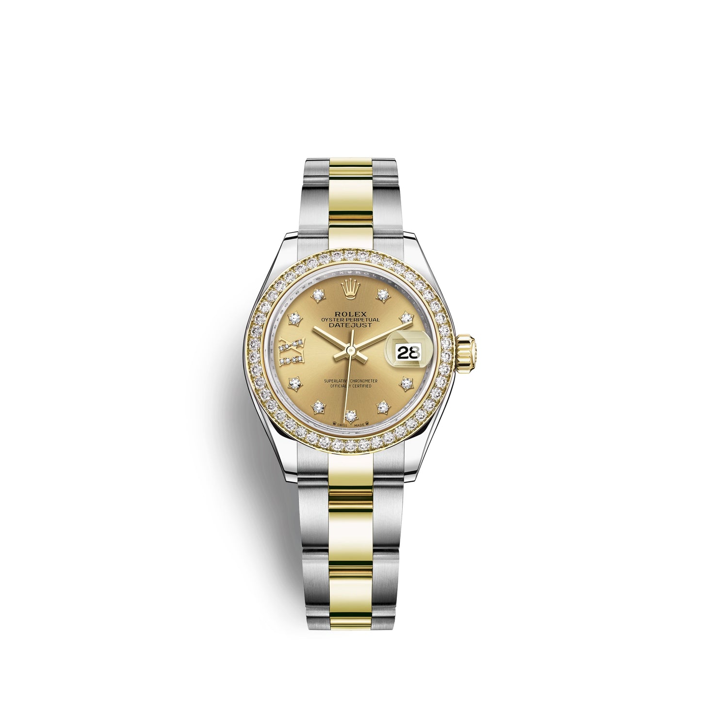 Rolex Lady-Datejust 28, Oystersteel and 18k Yellow Gold, Ref# 279383RBR-0022
