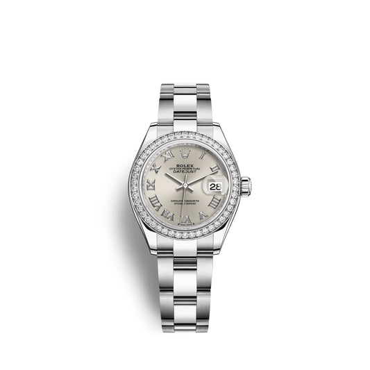 Rolex Lady-Datejust 28, Oystersteel and 18k White Gold, Ref# 279384RBR-0010