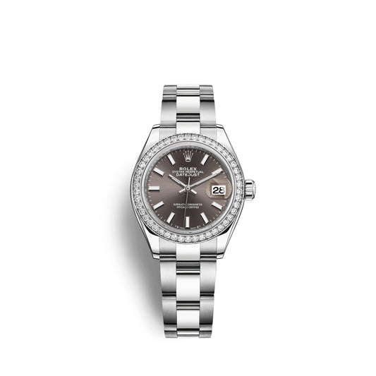 Rolex Lady-Datejust 28, Oystersteel and 18k White Gold, Ref# 279384RBR-0014