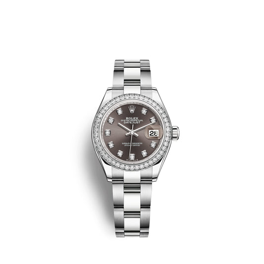 Rolex Lady-Datejust 28, Oystersteel and 18k White Gold, Ref# 279384RBR-0018