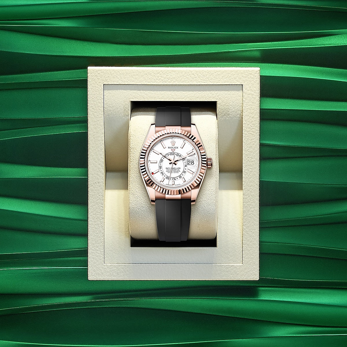 Rolex Sky-Dweller, 42mm, 18k Everose Gold, Ref# 336235-0003, Watch in a box