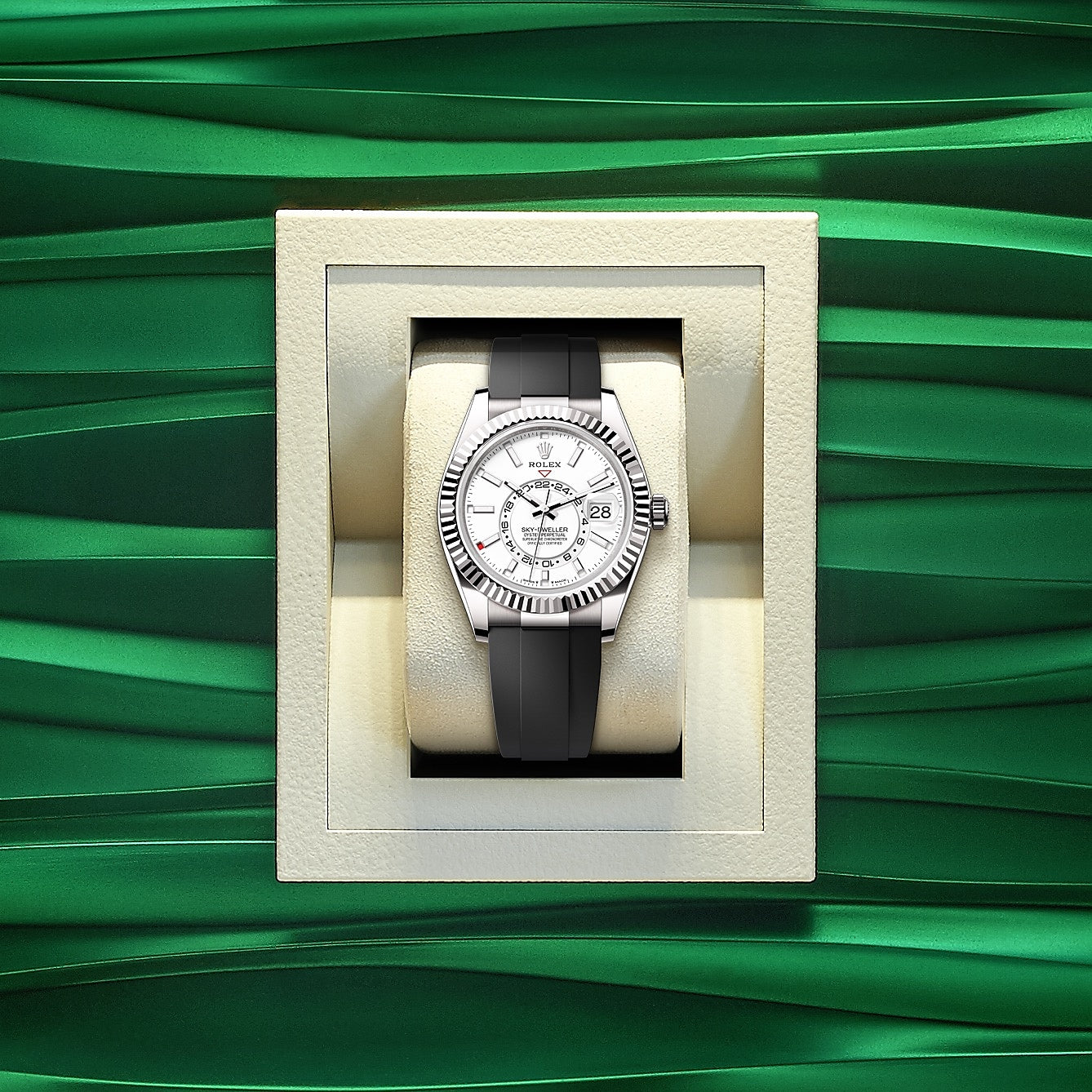 Rolex Sky-Dweller, 42mm, 18k White Gold, Ref# 336239-0003, Watch in a box