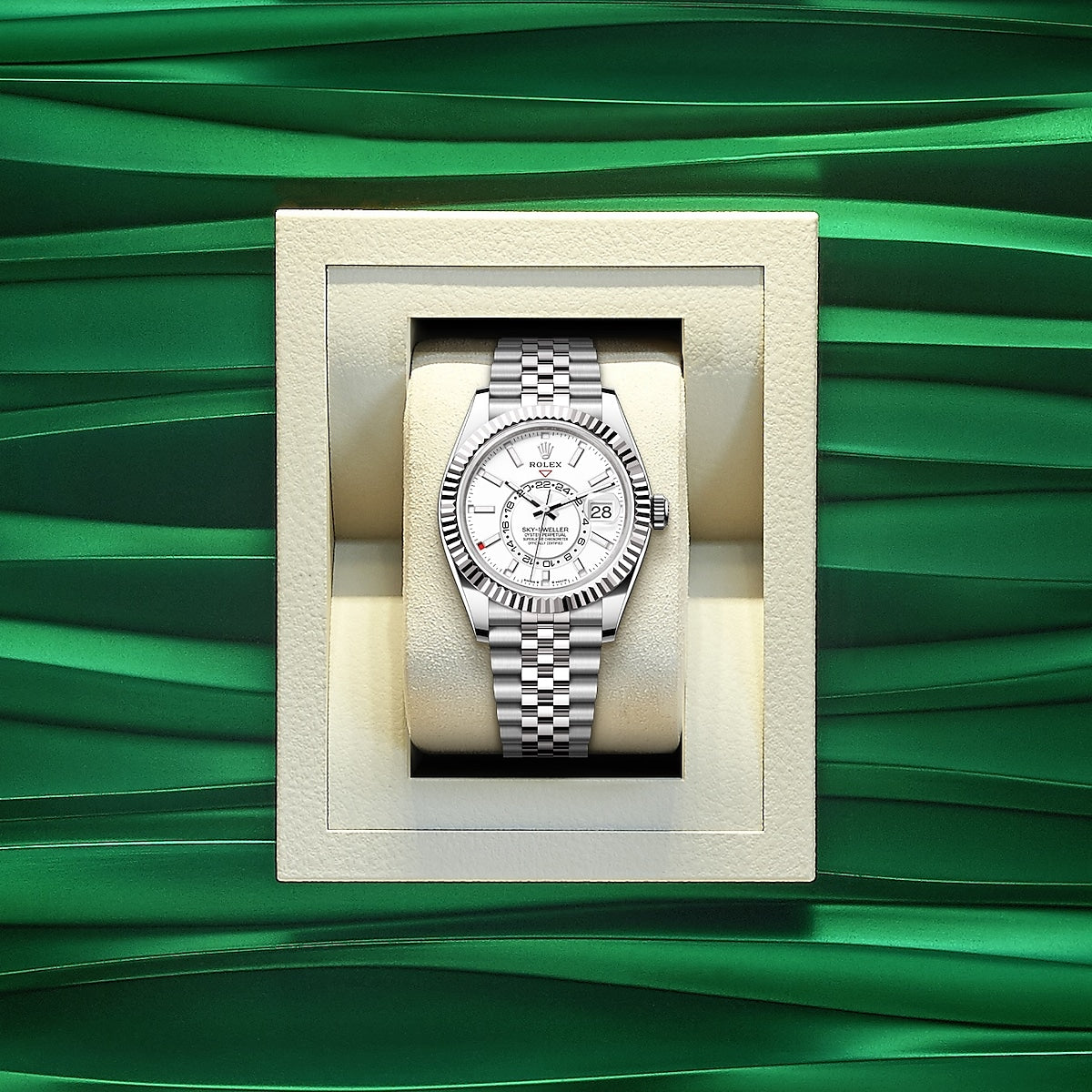 Rolex Sky-Dweller, 42mm, Oystersteel and 18k White Gold, Ref# 336934-0004,  Watch in a box