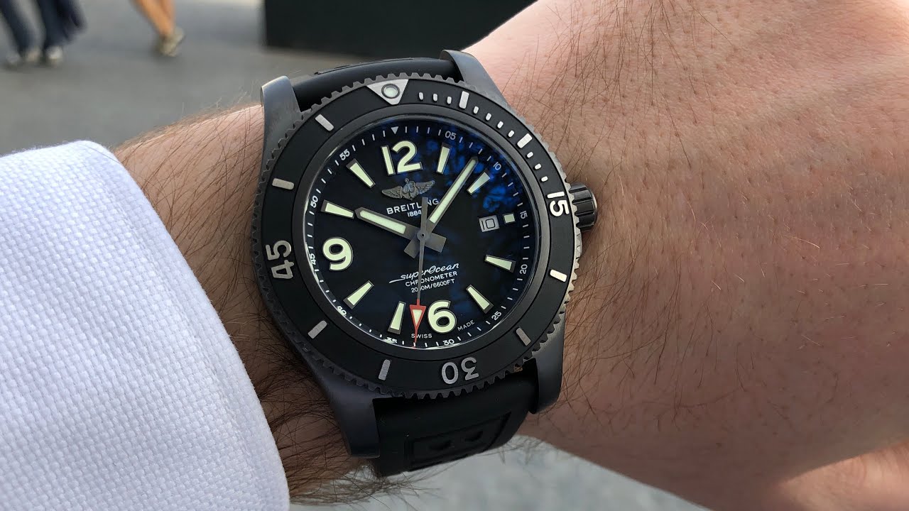 Breitling Superocean Automatic 46, Ref# M17368B71B1S2, Watch on hand