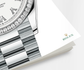 Rolex Day-Date, 36mm, Platinum and Diamonds, Ref# 128396tbr-0010, Lugs