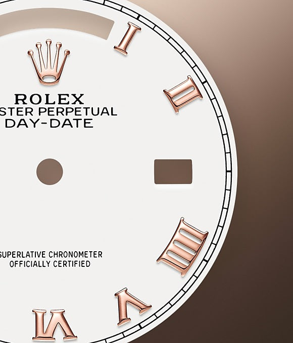 Dial Rolex Day-Date 36 Everose gold Ref# 128345RBR-0055