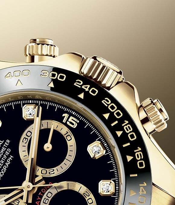 Side Rolex Cosmograph Daytona 40 mm 18 ct yellow gold Ref# 116518LN-0078