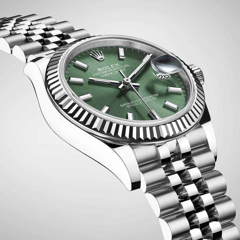 Rolex Datejust 31, Oystersteel and 18k White Gold, Ref# 278274-0018, Left