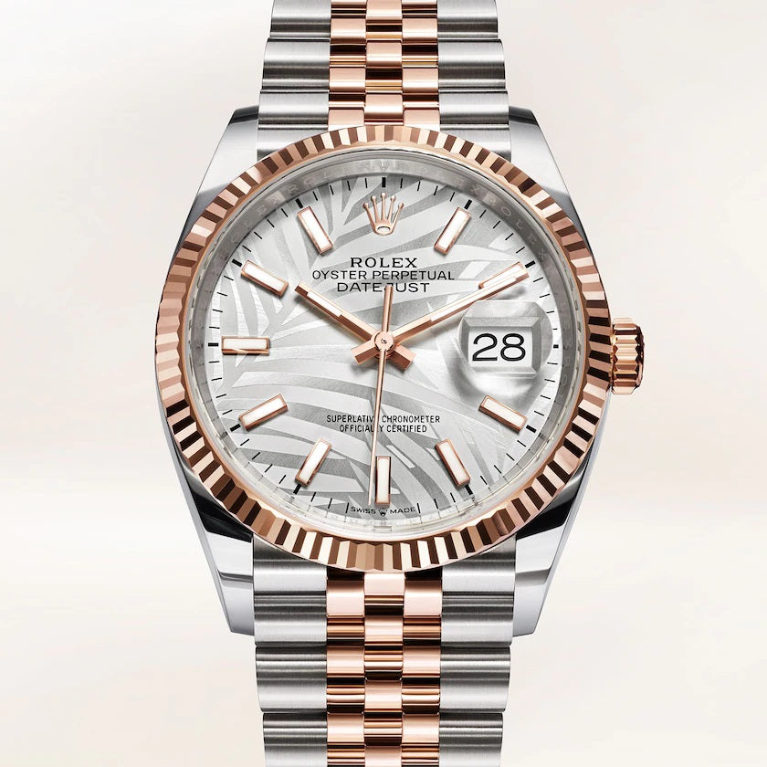 Front Rolex Datejust 36 Oystersteel and Everose gold Ref# 126231-0031