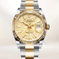 Front Rolex Datejust 36 Oystersteel and yellow gold Ref# 126233-0038