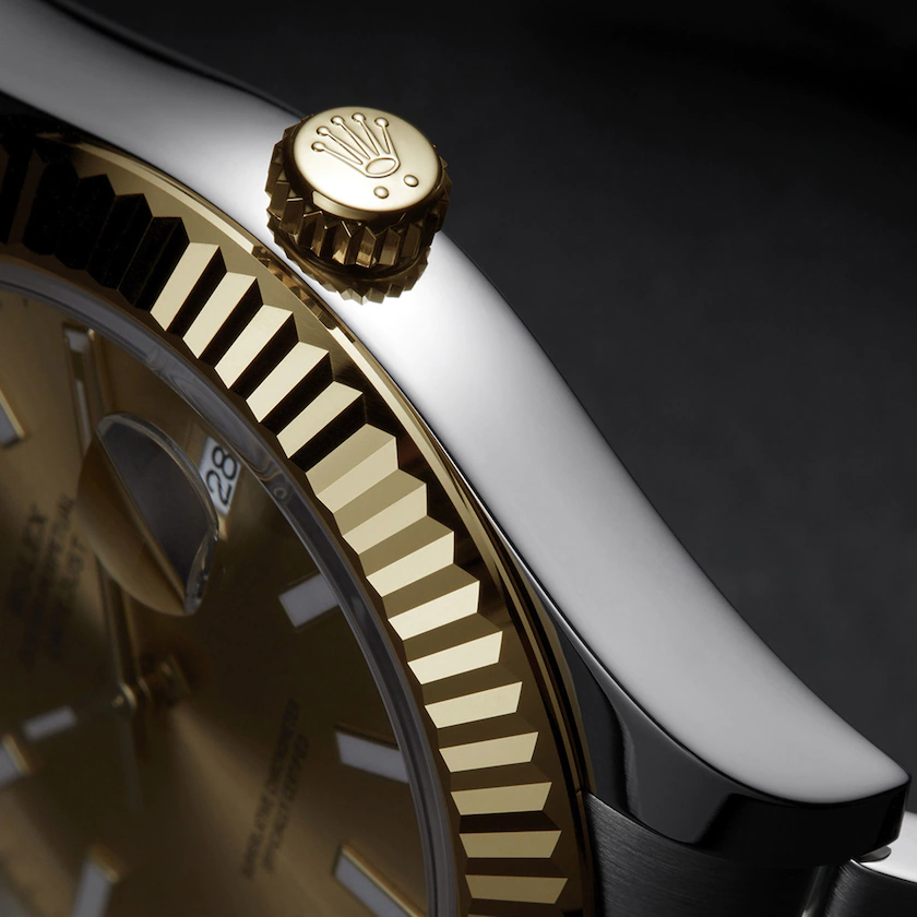Rolex Datejust 41, 18k Yellow Gold and Stainless Steel, 41mm, Ref# 126333-0010, Crown