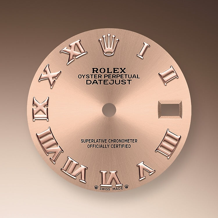 Rolex Lady-Datejust 28, Oystersteel and 18k Everose Gold, Ref# 279161-0025, Dial