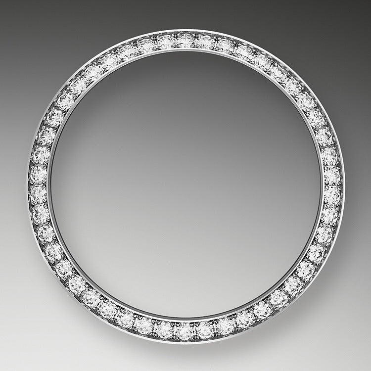 Rolex Datejust 31, Oystersteel, 18kt White Gold and diamonds, Ref# 278384RBR-0023, Bezel