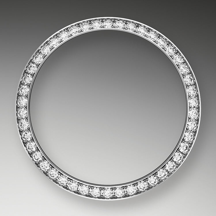 Rolex Datejust 31, Oystersteel, 18kt White Gold and diamonds, Ref# 278384RBR-0016, Bezel
