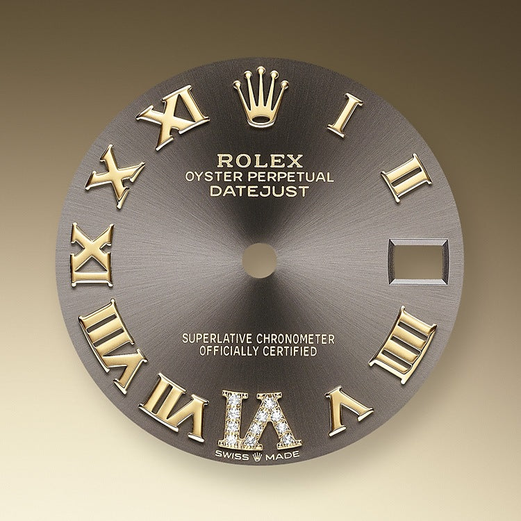 Rolex Datejust 31, Oystersteel, 18kt Yellow Gold and diamonds, Ref# 278383RBR-0017, Dial