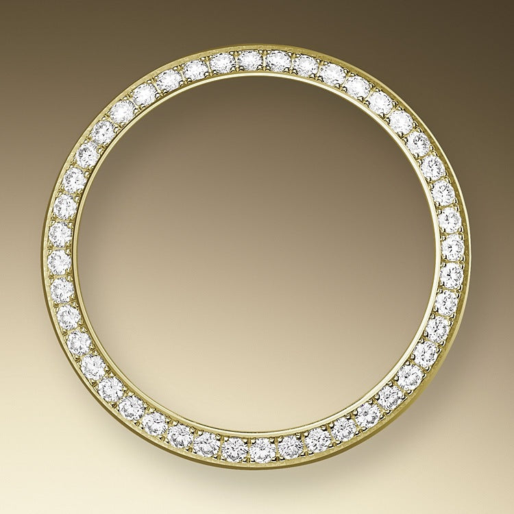 Rolex Lady-Datejust 28, 18kt Yellow Gold and diamonds, Ref# 279138RBR-0020, Bezel