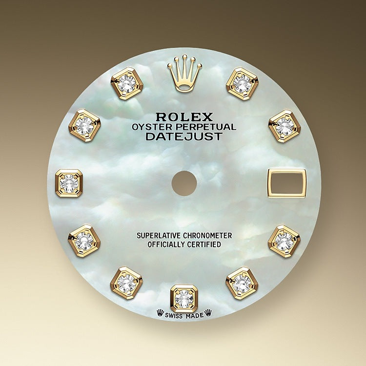 Rolex Lady-Datejust 28, 18kt Yellow Gold and diamonds, Ref# 279138RBR-0015, Dial
