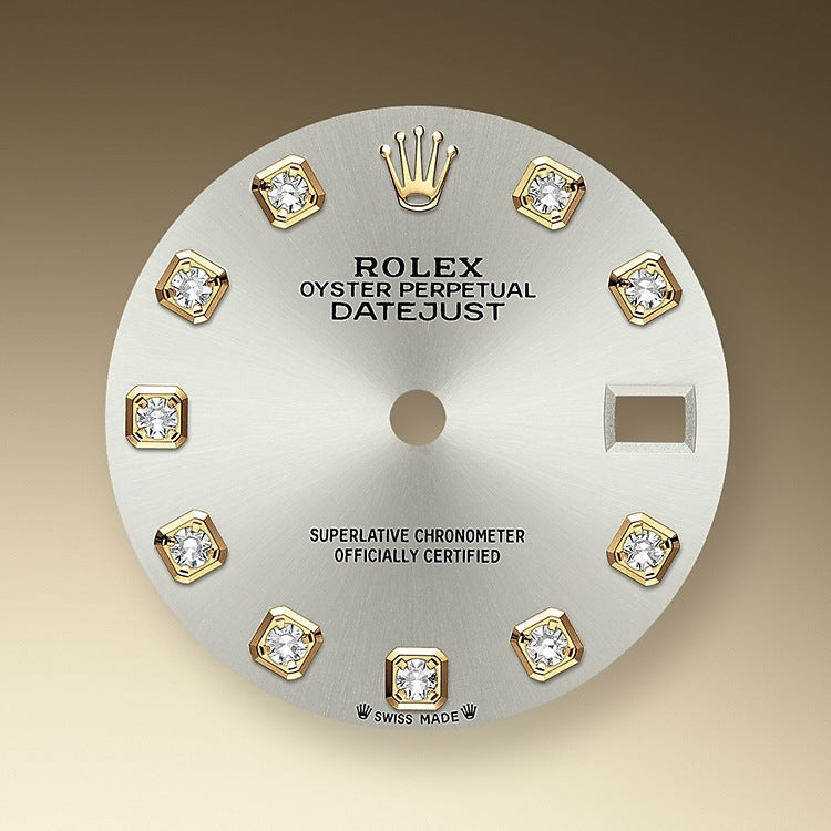 Rolex Lady-Datejust 28, 18kt Yellow Gold and diamonds, Ref# 279138RBR-0019, Dial