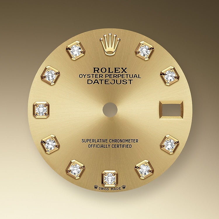 Rolex Lady-Datejust 28, 18kt Yellow Gold and diamonds, Ref# 279138RBR-0024, Dial