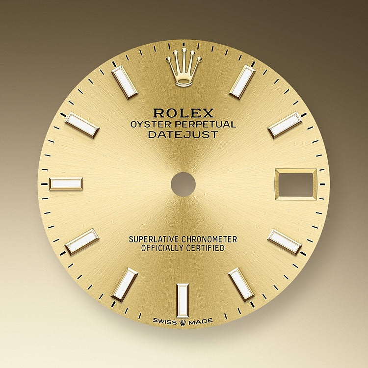 Rolex Datejust 31, Oystersteel, 18kt Yellow Gold and diamonds, Ref# 278343RBR-0014, Dial
