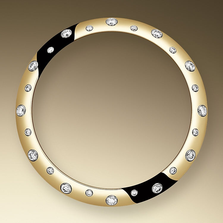 Rolex Datejust 31, Oystersteel, 18kt Yellow Gold and diamonds, Ref# 278343RBR-0016, Bezel