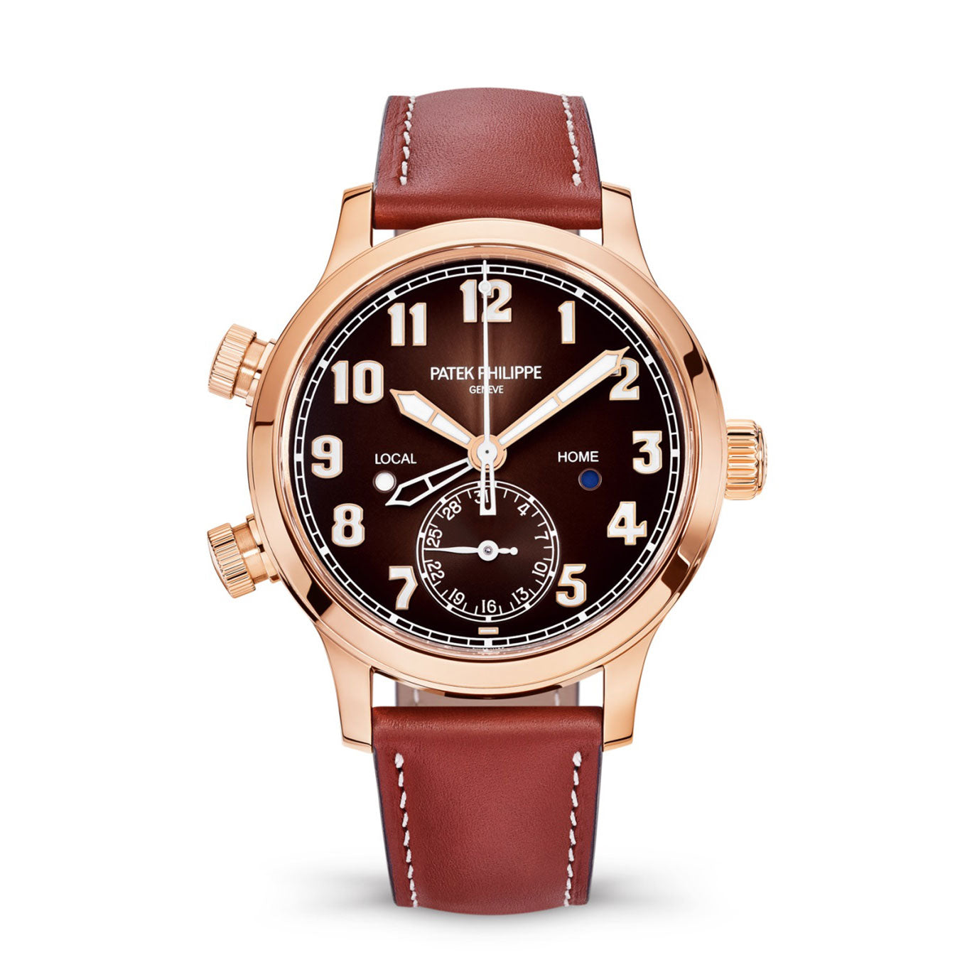 Patek Philippe Complication, 18k Rose Gold, Calatrava Pilot Travel Time 42mm, Ref# 5524R-001