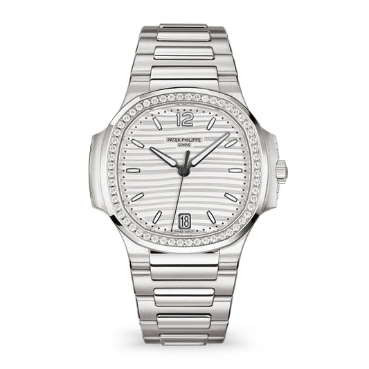 Patek Philippe Nautilus Ladies Automatic Watch, Stainless Steel and Diamonds, 35,2mm, Ref# 7118/1200A-010