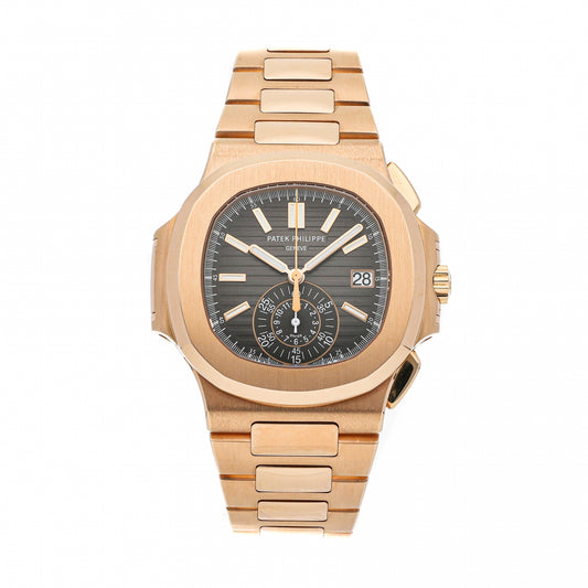 Patek Philippe Nautilus Flyback Chronograph, Date Watch, 18k Rose Gold, 40,5 mm, Ref# 5980/1R-001