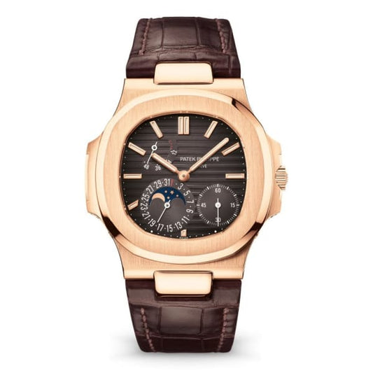 Patek Philippe Nautilus Date, Moon Phases Watch, 18k Rose Gold, 40mm, Ref# 5712R-001