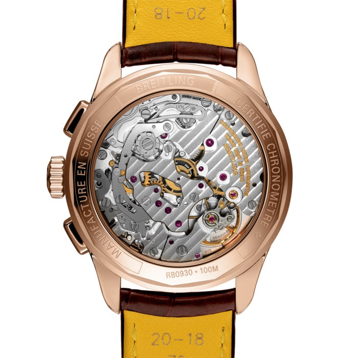 Back Breitling Premier B09 Chronograph 40 18k Red Gold Ref# RB0930371G1P1