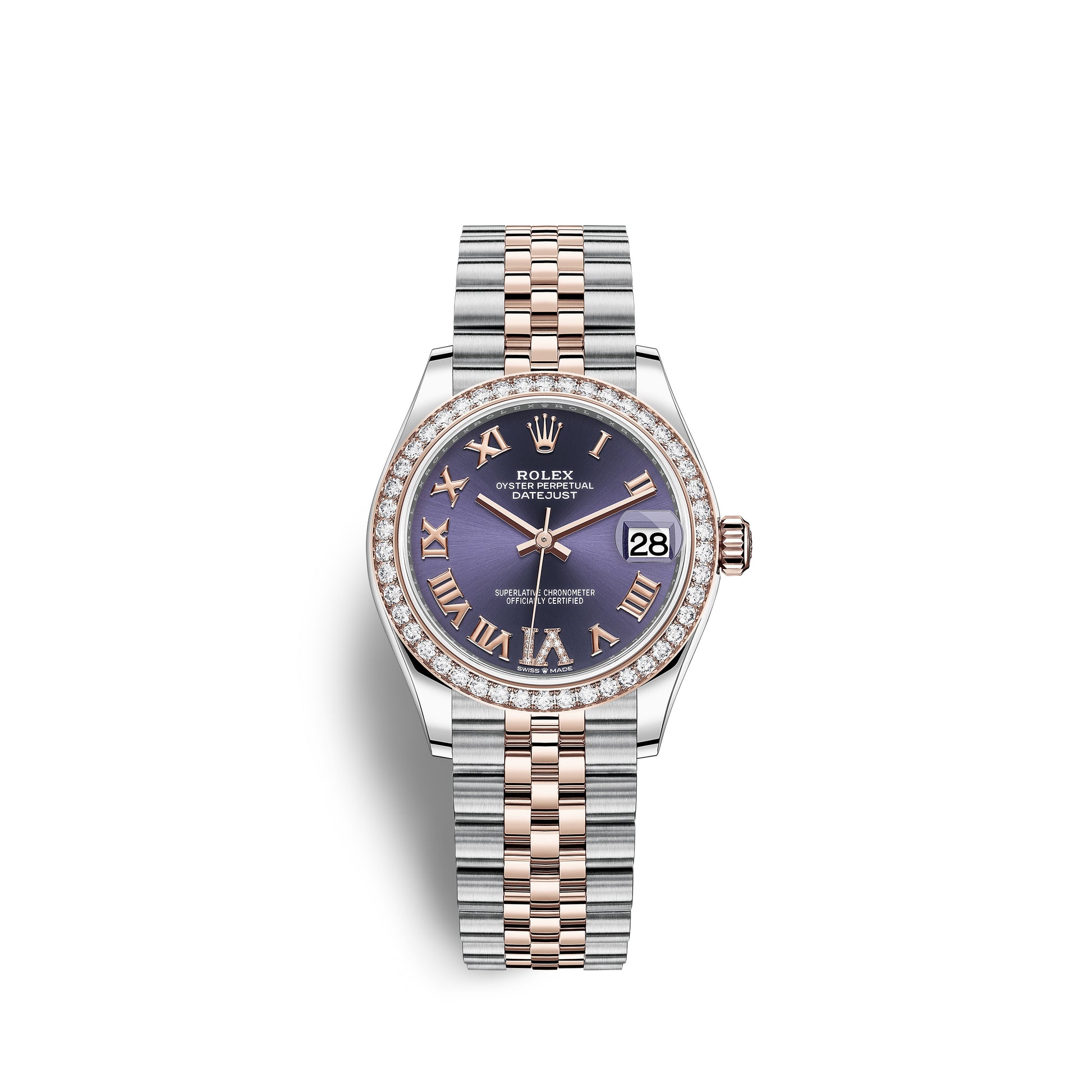 Rolex Datejust 31 Oystersteel 18kt Everose Gold and diamonds